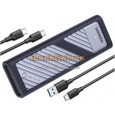 Box ổ cứng SSD M.2 NVMe USB Type-C 3.2 GEN2 tốc độ 10Gbps Ugreen 15511 cao cấp (Max 4TB)