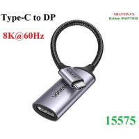 Cáp chuyển đổi USB Type-C to DP hỗ trợ 8K@60Hz chính hãng Ugreen 15575 bọc nhôm cao cấp