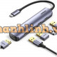Hub chuyển đổi USB Type-C 5 trong 1 ra HDMI 4K@30Hz, USB 3.0 x 3, Sạc PD 100W Ugreen 15596 cao cấp