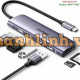 Hub USB Type-C 9 trong 1 ra HDMI 4K@30Hz, VGA, USB 3.0, Lan 1Gbps, SD/TF, Sạc PD 100W Ugreen 15600