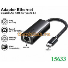 Cáp chuyển đổi USB Type-C 3.1 to Lan Gigabit 10/100Mbps Ugreen 15633 cao cấp