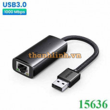 Cáp chuyển đổi USB-A 3.0 to Lan Gigabit 10/100/1000Mbps Ugreen 15636 cao cấp