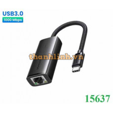 Cáp chuyển đổi USB Type-C 3.0 to Lan Gigabit 10/100/1000Mbps Ugreen 15637 cao cấp