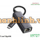 Cáp chuyển USB Type-C to Lan Gigabit 10/100/1000Mbps Ugreen 15727 cao cấp (Vỏ nhôm)
