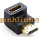 Đầu nối HDMI vuông góc 90 độ Ugreen 20109 (bẻ xuống)