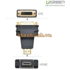 Đầu rắc chuyển đổi HDMI sang DVI-I Ugreen 20123 Cao cấp