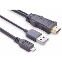 Ugreen 20138 3M màu Xám Cáp MHL Micro USB sang HDMI MH101 20020138