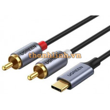 Cáp âm thanh Ugreen USB-C Male to 2*RCA Male có chip 1,5m 20193