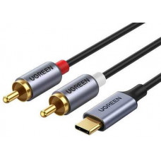 Cáp âm thanh Ugreen USB-C Male to 2*RCA Male có chip 1,5m 20193