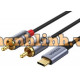 Cáp âm thanh Ugreen USB-C Male to 2*RCA Male có chip 1,5m 20193