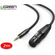 Cáp Micro 3.5mm to XLR âm bọc Nylon dài 2M Ugreen 20244