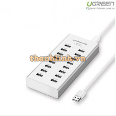 Bộ chia USB 2.0 ra 16 cổng hỗ trợ nguồn ngoài DC 12V Ugreen 20298