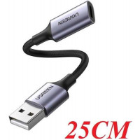 Cáp chuyển đổi âm thanh USB A sang Lightning XANH LÁ CÂY Cáp USB 3.0 bện nylon 20479