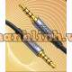 Cáp âm thanh AUX 3.5mm 2 đầu dương 4 cực dài 1,5M bện nylon hỗ trợ mic Ugreen 20497