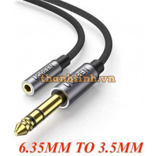 Cáp âm thanh 3 cực đực 6,35mm đến 4 cực 3,5mm Ugreen 20498