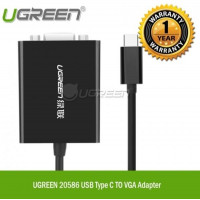 Bộ chuyển đổi USB-C ra VGA model đen 15cm Ugreen 20586