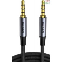 Cáp âm thanh AUX 3.5mm 2 đầu dương 4 cực dài 2M bện nylon hỗ trợ mic Ugreen 20782