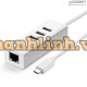 USB Type-C ra Ethernet+USB HUB model 20792 trắng ABS Ugreen 20792
