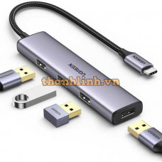 Bộ chia USB Type-C ra 4 cổng USB 3.0 vỏ nhôm Ugreen 20841