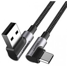 Cáp sạc nhanh 18W, dữ liệu USB-A to USB Type-C chuẩn 2.0 bẻ góc 90 độ đầu dài 1M Ugreen 20856
