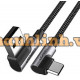 Cáp sạc nhanh 18W, dữ liệu USB-A to USB Type-C chuẩn 2.0 bẻ góc 90 độ đầu dài 2M Ugreen 20857