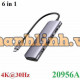Thiết bị mở rộng 6 in 1 USB Type-C ra HDMI 4K@30hz/USB x3/SD/TF Ugreen 20956A cao cấp