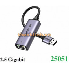 Cáp chuyển đổi USB-A 3.0 sang RJ45 2.5 Gigabit Ugreen 25051 cao cấp