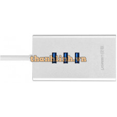 Ugreen 30234 50CM Màu Trắng Bộ chia Hub USB 3.0 ra 4 cổng USB 3.0 cao cấp CR126 20030234