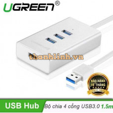Ugreen 30235 1M Màu Trắng Bộ chia Hub USB 3.0 ra 4 cổng USB 3.0 cao cấp CR126 20030235
