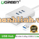 Ugreen 30235 1M Màu Trắng Bộ chia Hub USB 3.0 ra 4 cổng USB 3.0 cao cấp CR126 20030235