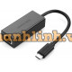 Cáp chuyển Usb Type-C to Lan 10/100 Mbps Ugreen 30287 Cao Cấp Chính Hãng