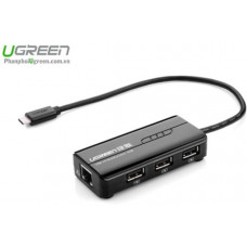 USB-C ra 4 Port USB 3.0 Hub model 30289 đen Ugreen 30289