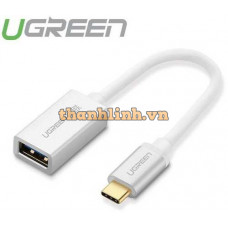 Ugreen 30307 0 8m bộ chuyển OTG màu trắng Micro ra Usb kèm chân đế docking stand 80cm US151 20030307