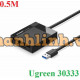 Ugreen 30333 0.5M Màu Xám Đầu đọc thẻ USB 3.0 hỗ trợ thẻ TF/SD/CF/MS CR125 20030333