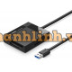 Ugreen 30334 1M màu đen đầu đọc thẻ USB 3.0 All in One có OTG cổng micro cho android CR125 20030334