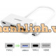 Bộ chuyển đổi USB-C HDMI Multiport model trắng ABS 15cm Ugreen 30377