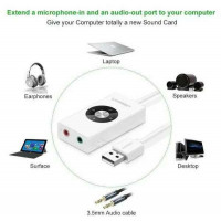 Bộ chuyển đổi USB 2.0 External Stereo Sound model 30448 trắng Ugreen 30448