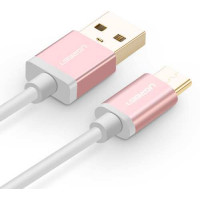 Ugreen 30506 0,25M màu Hồng Trắng Bộ chuyển đổi USB 2.0 sang USB-C US188 20030506