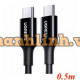 Cáp dữ liệu Type C 2.0 Male To Type C 2.0 Male 5A Đen 0,5M 30700