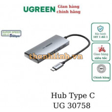 Bộ chia USB Type-C ra 2 USB Type-C và 2 USB Type-A 3.1 tốc độ 10Gpbs Ugreen 30758