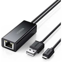Ugreen 30985 1M màu đen card mạng USB có thêm cổng micro dùng cho Fire TV Stick 4K All New Fire TV 2017 Chromecast Google Home Mini