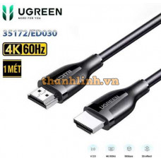 Cáp HDMI 2.0 dài 1m Ugreen 35172 ED030, hỗ trợ 4K@60Hz, High Speed 18Gbps