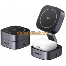 Sạc cho điện thoại tai nghe đồng hồ Qi 15W USB-C PD Ugreen 35316 W702