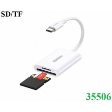 Đầu đọc thẻ SD/TF USB 3.0 chuẩn Type-C Ugreen 35506 cao cấp (hỗ trợ thẻ 2TB)