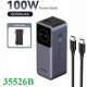 Pin sạc dự phòng Nexode 12000mAh 100W sạc nhanh 2 cổng Ugreen 35526B có màn hình cao cấp