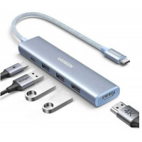 Bộ chuyển đổi USB-C sang 3*USB 3.0+HDMI+USB-C hỗ trợ 4K Ugreen 35581