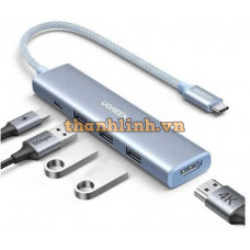 Bộ chuyển đổi USB-C sang 3*USB 3.0+HDMI+USB-C hỗ trợ 4K Ugreen 35581