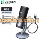 Micro Thu Âm Cho PC, Laptop, PS5 Ugreen 35629 CM769 – Micro Thu Âm Condenser Cardioid, Âm Thanh 24bit/96kHz, Đèn RGB, Nút Tắt Mute