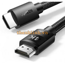 Cáp HDMI 1.4 dài 15M bọc nylon hỗ trợ độ phân giải 4K@30Hz Ugreen 40105 cao cấp (Có IC khuếch đại)