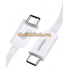 Cáp USB Type-C to USB Type-C USB4 GEN3 dài 0.8m Ugreen 40113 truyền hình ảnh 8K@60Hz và sạc PD 100w
